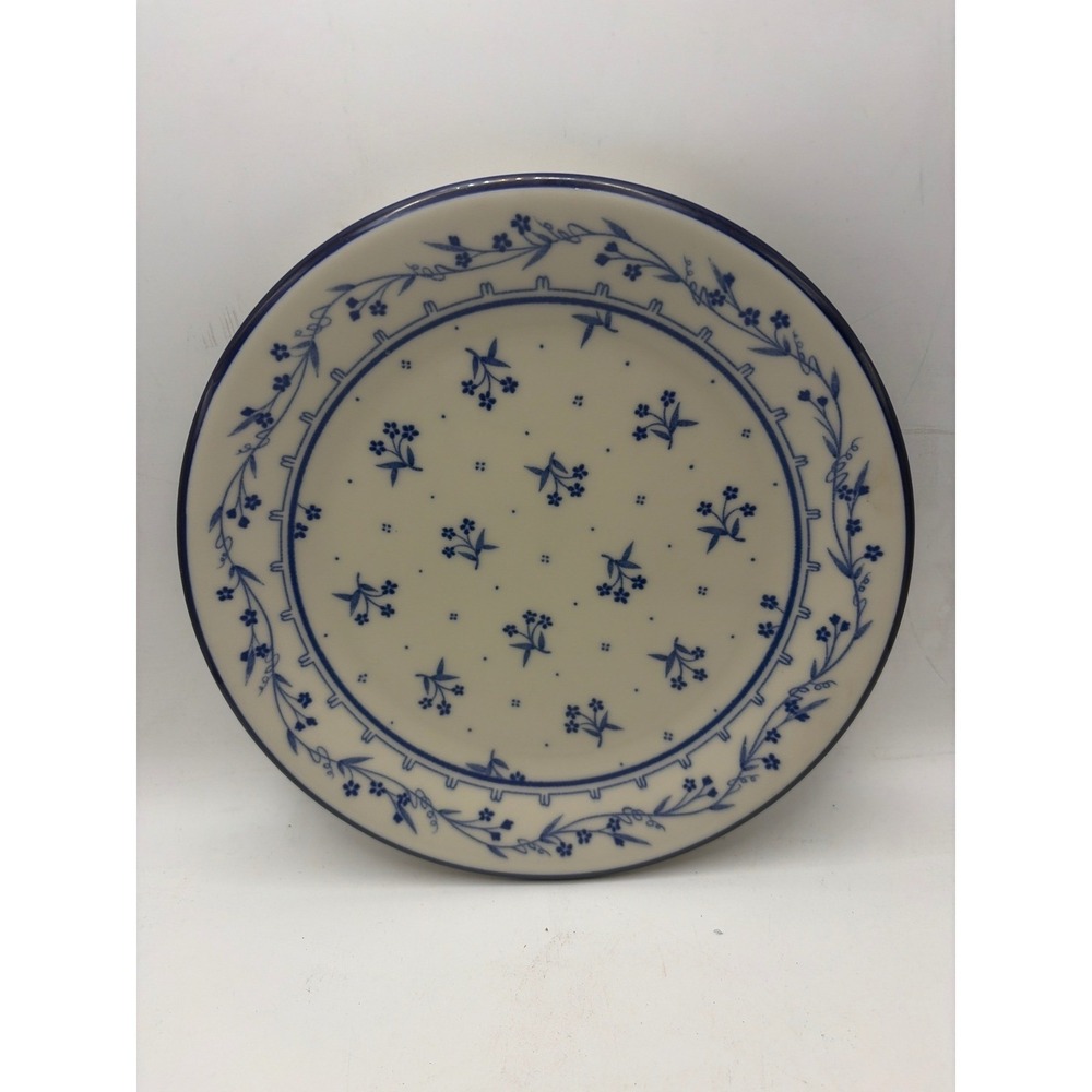 Provence 260 Bouquet Blue Floral Stoneware Plate Japan 7.5 Inch Vintage